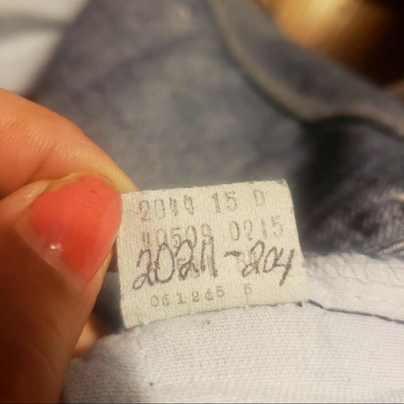 vtg 84 levi's 509 regular fit leather patch orange tab medium wash jeans 31x30 - Picture 10 of 13